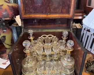 Cave a liquor or Tantalus box -a wonderful holiday gift idea