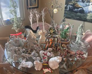 Beautiful Boho Art and Furniture. Lots of Southwest Paintings, Furniture and Figurines. European Antiques, Unique Christmas Decor/Ornaments, Kitchenware, Salt & Pepper Shakers, Lamps, Patio Furniture, Potted Plants, Linens, Decorative Throw Pillows, CDs, Dining Room Set, New Age Decor, Rugs. Polar Bear Figurines, Books, Glassware, Mirrors, Sofas, Shelving Units, TVs, Tiger/Big Cat Decor, Wolf Decor, Angel Decor, Signed Artwork, etc. Flexible pricing, willing to make deals.