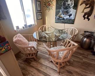 Beautiful Boho Art and Furniture. Lots of Southwest Paintings, Furniture and Figurines. European Antiques, Unique Christmas Decor/Ornaments, Kitchenware, Salt & Pepper Shakers, Lamps, Patio Furniture, Potted Plants, Linens, Decorative Throw Pillows, CDs, Dining Room Set, New Age Decor, Rugs. Polar Bear Figurines, Books, Glassware, Mirrors, Sofas, Shelving Units, TVs, Tiger/Big Cat Decor, Wolf Decor, Angel Decor, Signed Artwork, etc. Flexible pricing, willing to make deals.