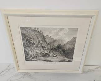 Lot 9763 Jacob P. Hackert  Italian Landscape Engraving Vue de Fonte Bello Art Print