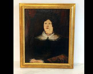 Lot 9695 Antique Oil Portrait of Woman  Painting Art
