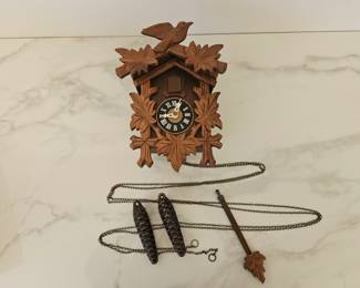 Lot 9309 Vintage West Germany Carved Cuckoo Clock