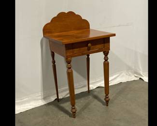Lot 9684 Antique Scalloped Side Table Nightstand