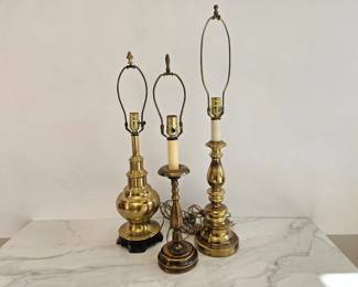 Lot 9330 Brass Lamps