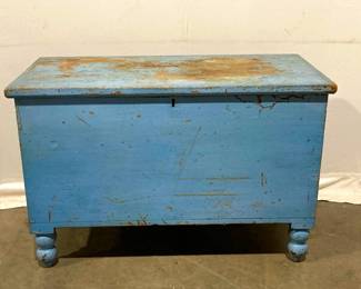 Lot 9703 Antique Primitive Painted Storage Chest
