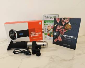 Lot 9464 Anova Precision Cooker  Sous Vide Cookbook  Vacuum Sealer