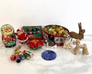 Lot 9612 Vintage Mini Glass Christmas Ornaments  More