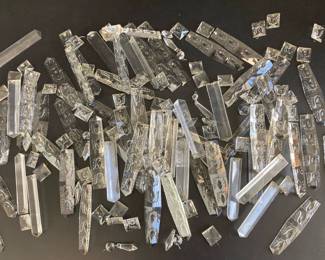 Lot 9282 Antique Glass Candlestick Prisms