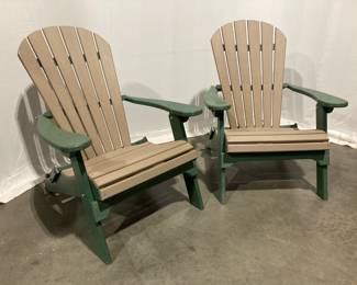 Lot 9549 Plastic Folding Adirondack Chairs