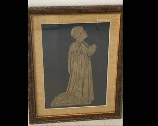 Lot 9199 Brass Rubbing from St. Benedicts Church Wall Art