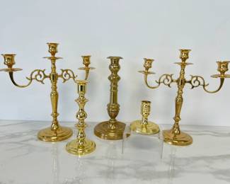 Lot 9780 Baldwin  Carolina Brass Candlesticks