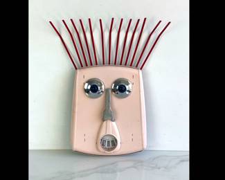 Lot 9270 Jim Shores Upcycled Metal Folk Art Face Wall Hanging