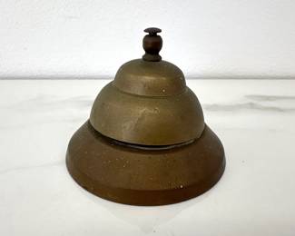 Lot 9599 Vintage Brass Desk Bell