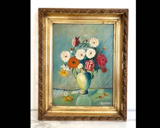 Lot 9552 Antique R.S. Hughes Signed Floral Art Painting