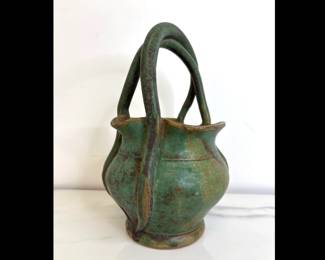 Lot 9556 Vintage Studio Art Pottery Basket