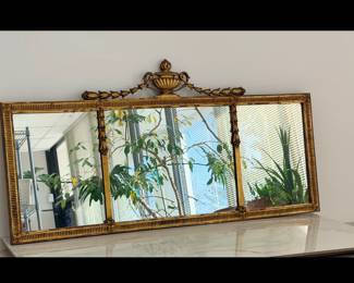 Lot 9741 Vintage Gilt Three Panel Wall Mirror