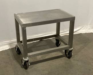 Lot 9704 Small Heavy Duty Metal Rolling Side Table
