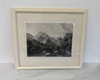 Lot 9764 Italian Landscape Engraving Vue du Village De Licenza Wall Art