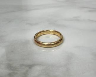 Lot 9477 14K Gold Ring Mens Wedding Band