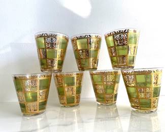Lot 9328 Vintage Culver Prado Whiskey Glass Tumblers
