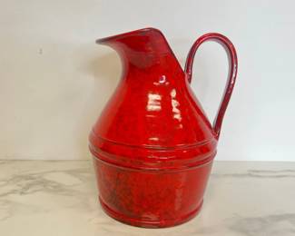 Lot 9768 Vietri Italian Red Ceramic Pitcher