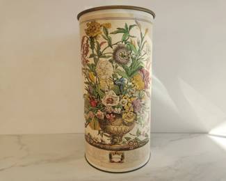 Lot 9437 Robert Furber September Twelve Months of Flowers UmbrellaCane Holder Trash Can