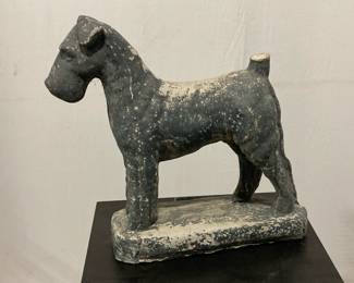 Lot 9690 Cast Stone Terrier Dog Sculpture