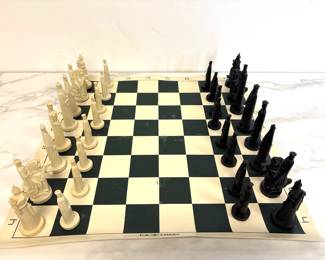 Lot 9651 Vintage Peter Ganine Conqueror Chess Pieces  Dominoes