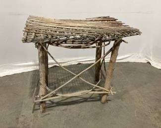 Lot 9700 Adirondack Twig Branch Porch Garden Table