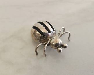 Lot 9449 Sterling Silver Bug Pendant  Made in Mexico