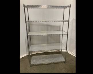Lot 9699 Metro Shelving Unit w Plastic Shelf Liners