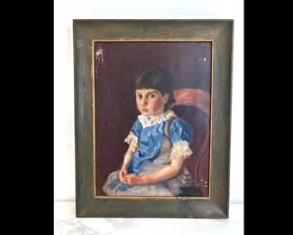 Lot 9553 H. Allan Antique 1889 Signed English Portrait of a Girl Art Painting