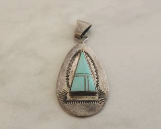 Lot 9448 Sterling Silver Southwestern Pendant