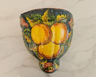 Lot 9427 Mexican Pottery Wall Hanging Planter Pot