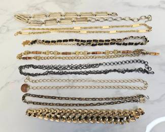Lot 9318 Vintage Hip Chain Fashion Belts  Small Sizes