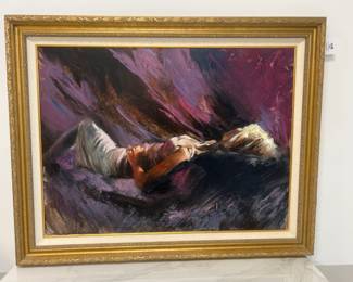 Lot 8908 Sweet Rest Signed Leonard  Oil Painting Art 
