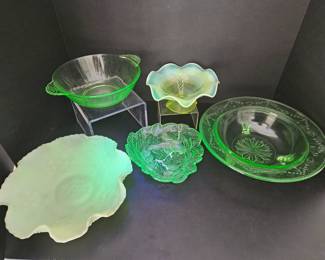 Lot 9401 Vintage Uranium Glass