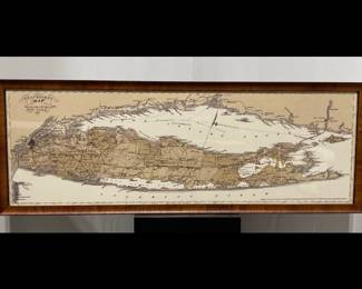 Lot 9678 Travellers Map of 1857 New York Reproduction Wall Art