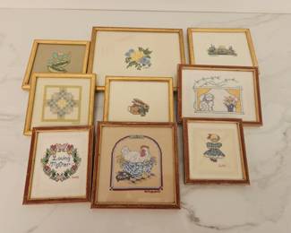 Lot 9578 Vintage Crossstitch Art Lot