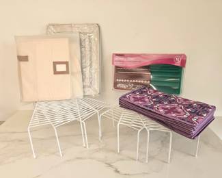 Lot 9736 Closet Organizers  Jewelry Stax Tray  Wire Shelves