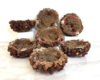 Lot 9618 Decorative Handmade Bird Nests