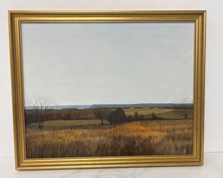 Lot 9040 Anne Burkholder Signed American Prairie Landscape Oil Painting Art