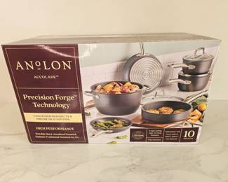Lot 9737 Anolon Accolade 10 Piece Nonstick Cookware Set