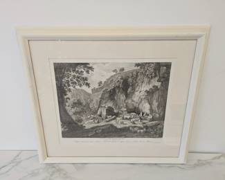 Lot 9760 Jacob P. Hackert Italian Landscape Engraving Vue de la Grotte des Chevres Art Print