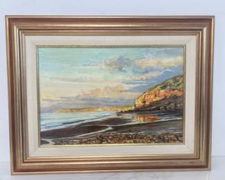 Lot 9045 Clive Cooke Signed Fisherman Seascape Oil Painting Art