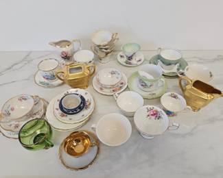 Lot 9406 Vintage Teacups  Saucers