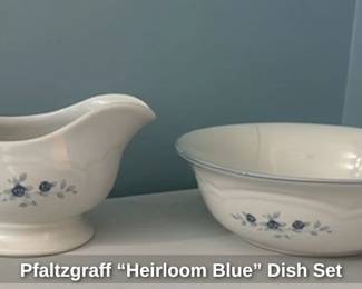 Pfaltzgraff Heirloom Blue Dish Set