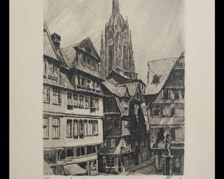 Frankfurt Etching by Karl Scharf