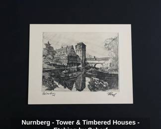 Nurnberg Etching by Karl Scharf