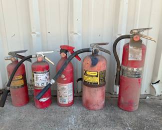 Red Fire Extinguishers 